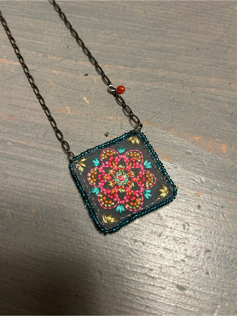 Cute Bohemian accent necklace- Johnny Was vibes
